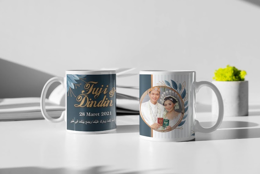mug coating souvenir pernikahan